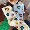 Chaussettes Décontractées À Imprimé Coeur