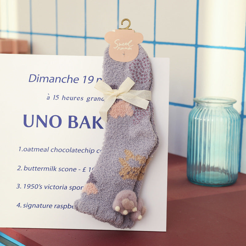 Chaussettes En Peluche De Dessin Animé