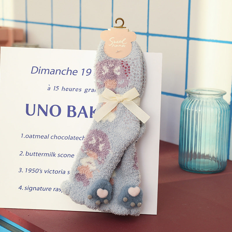 Chaussettes En Peluche De Dessin Animé