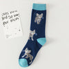 Chaussettes À Imprimé Chat Vintage
