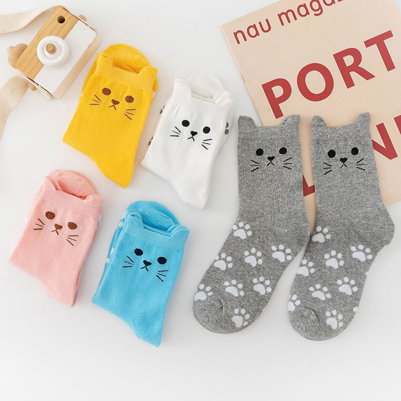 Chaussettes À Imprimé Patte De Chat