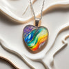 Collier Pendentif Coeur Coloré