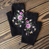 Gants Chauds À Broderie Florale