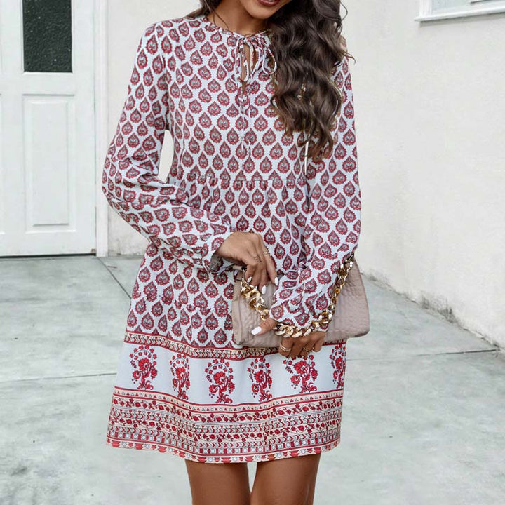 【Coton Et Lin】Blouse Décontractée À Imprimé Floral