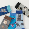 Chaussettes À Imprimé Chat Vintage