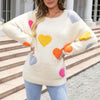 Pull En Tricot À Motif Coeur