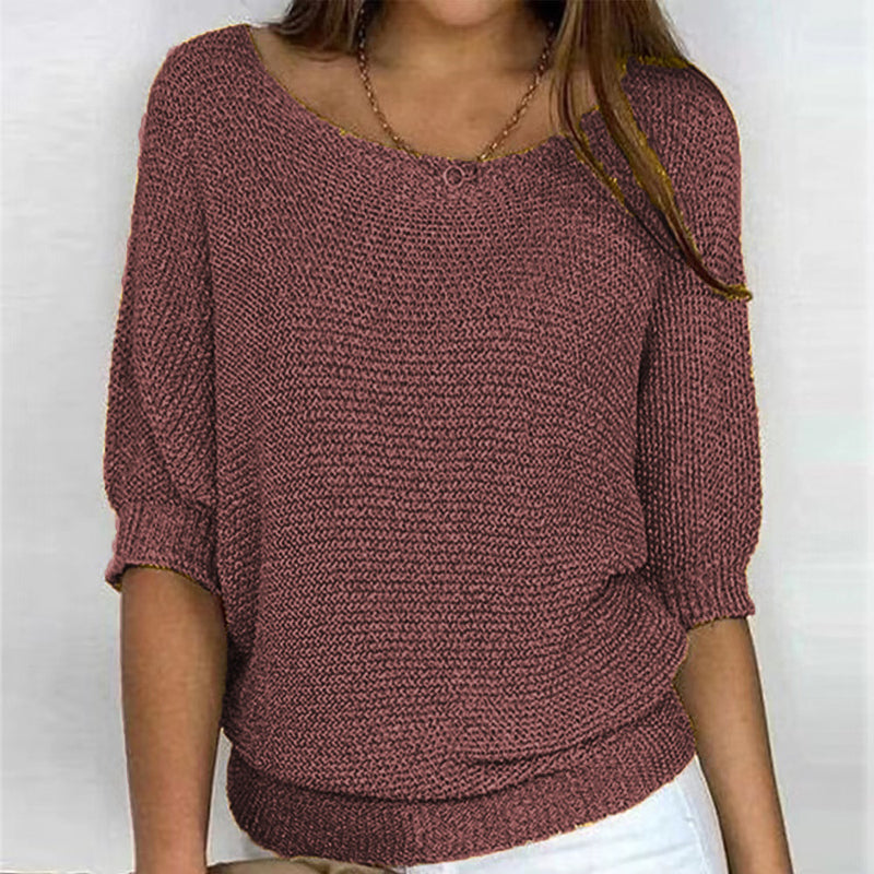 Pull Décontracté De Couleur Unie