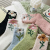 Chaussettes Chaudes À Fleurs