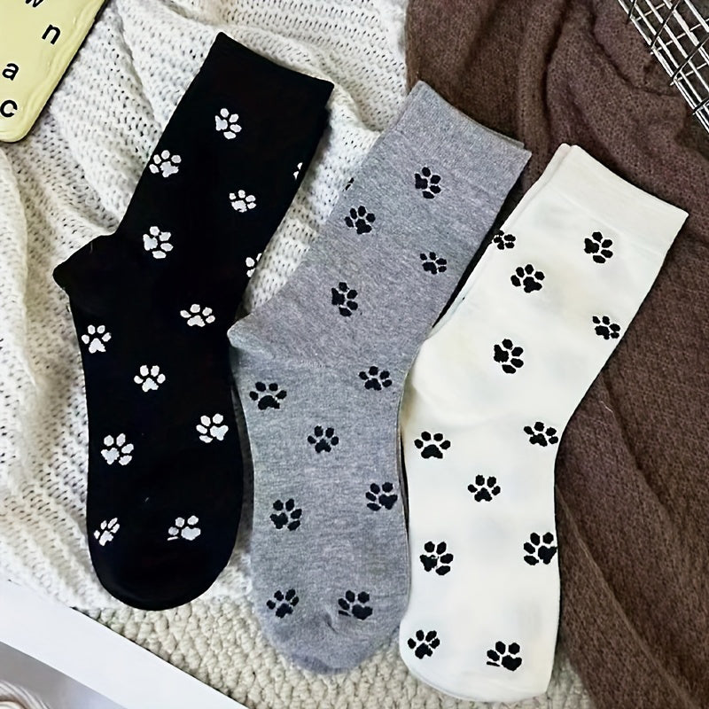 Chaussettes À Imprimé Pattes De Chat