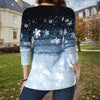【Manches Longues】Blouse À Dégradé De Flocons De Neige