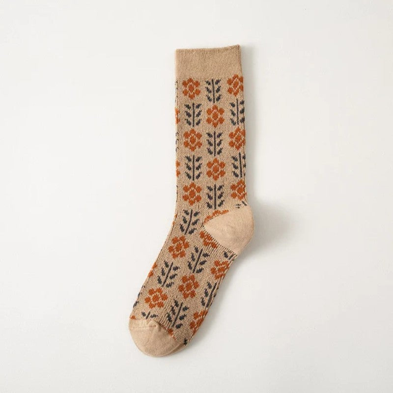 Chaussettes À Fleurs Vintage