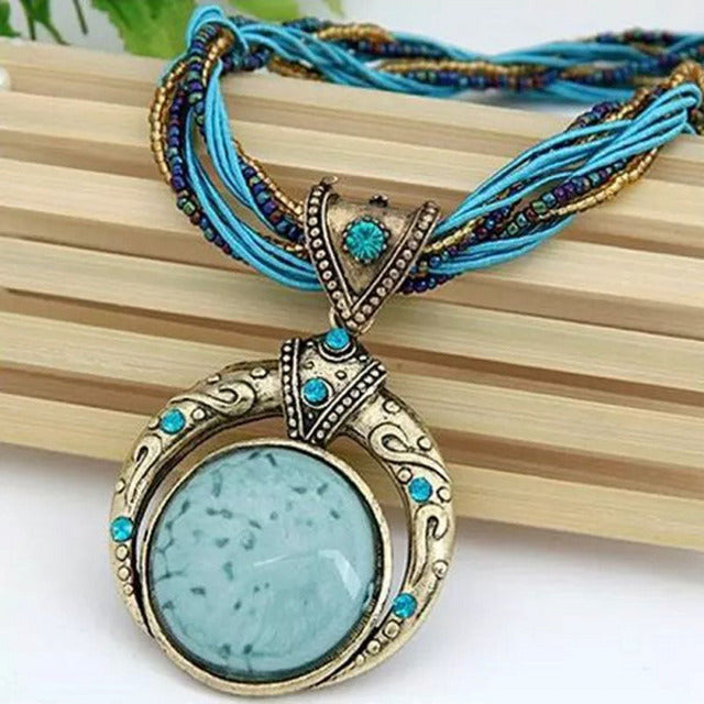 Collier œil Turc En Argent Sterling 925 - Pendentif Cristal Bleu 8mm, Chaîne 40+5cm Ajustable, Bijou Protection - 8