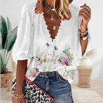 Blouse En Entelle À Imprimé Floral