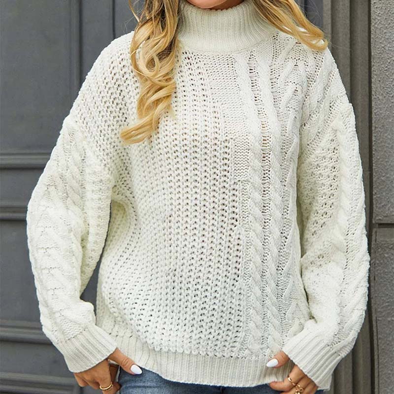 Pull Décontracté En Maille Torsadée