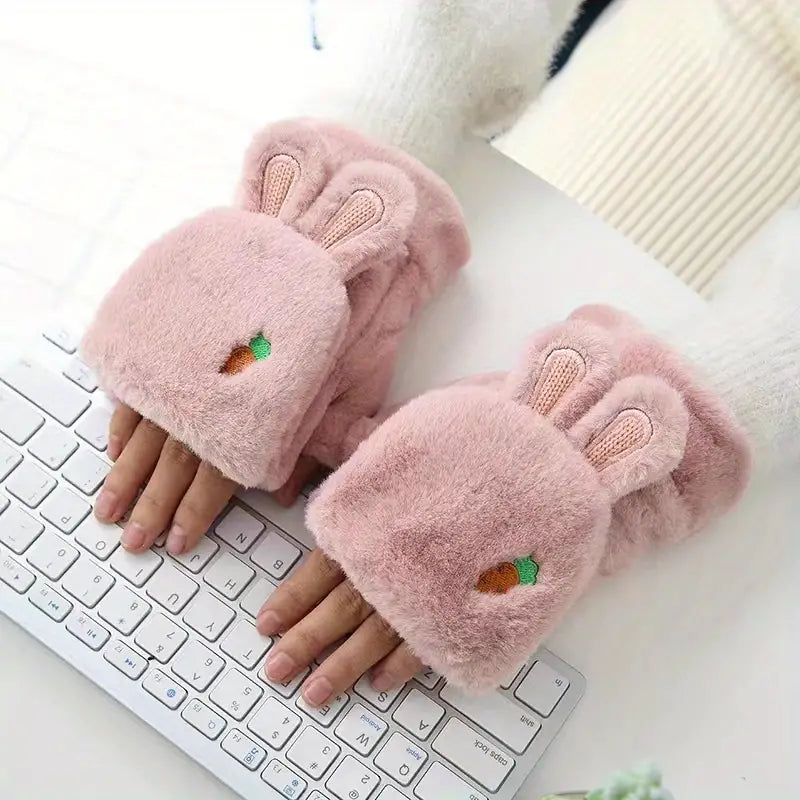 Gants Chauds En Peluche De Dessin Animé