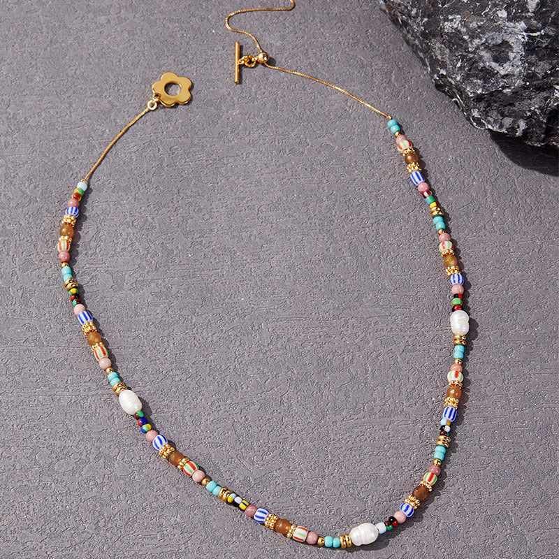 Collier De Perles Colorées Boho