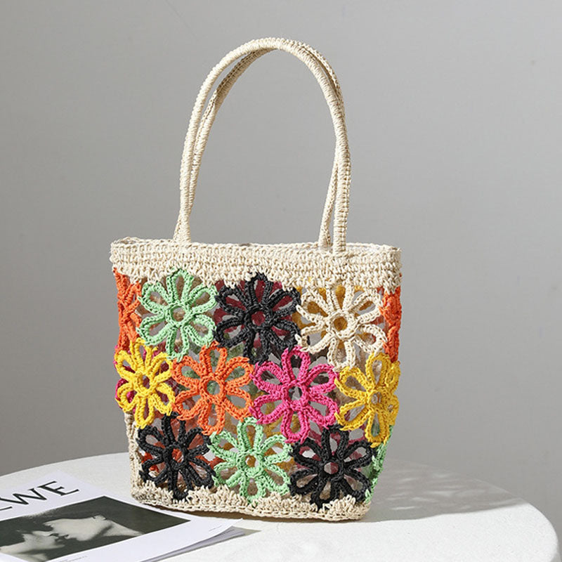 Sac De Paille De Fleur Évidé