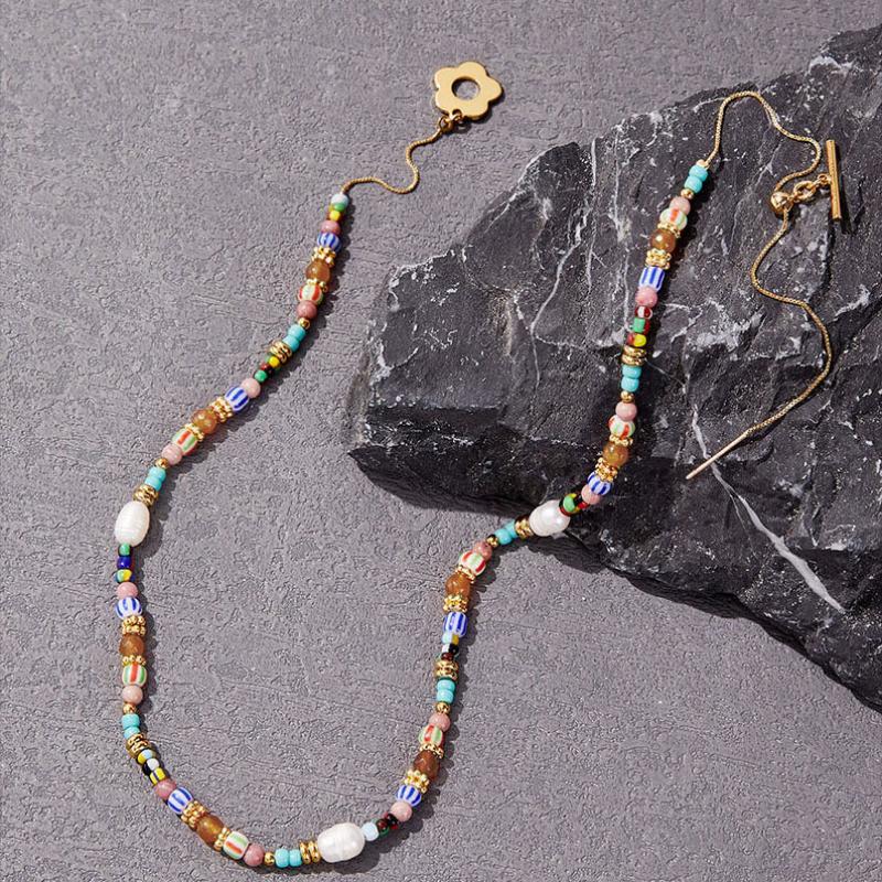 Collier De Perles Colorées Boho