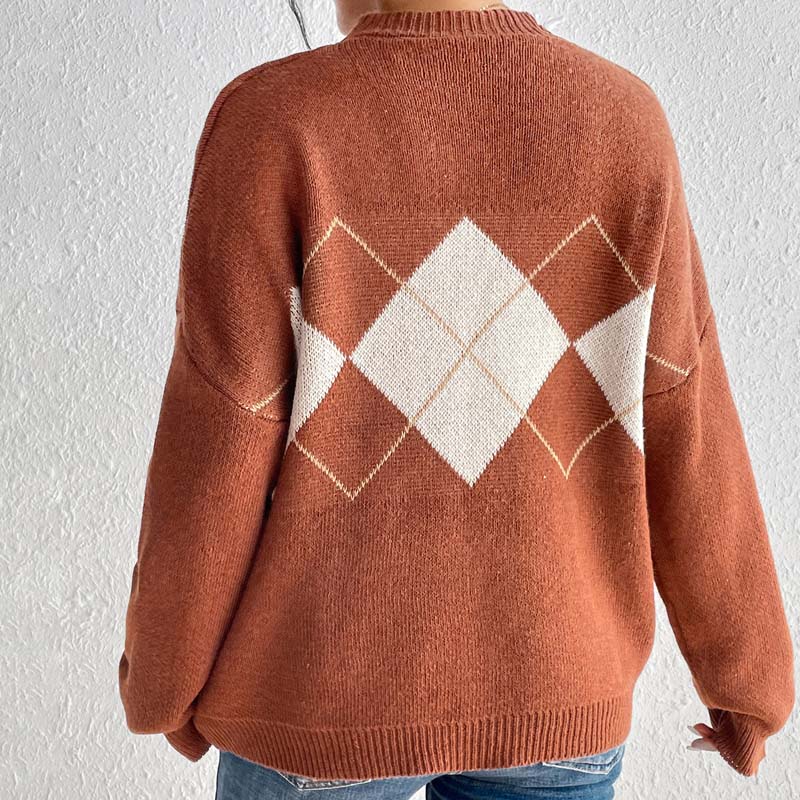 Pull motifs jacquard géométriques - - Femme Pull motifs jacquard géométriques - - Femme