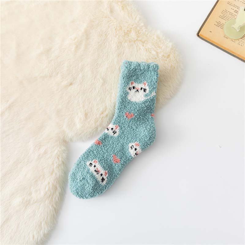 Chaussettes Chaudes À Imprimé Chat