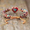 Bracelet Fait Main Coeur En Pierre Naturelle